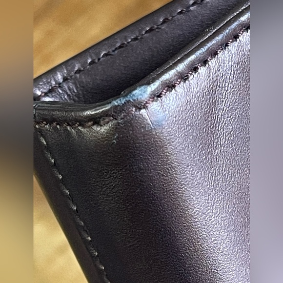 GUCCI Bronze and Metallic Leather Flap Handbag Purse - Picture 13 of 16